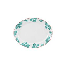 Medium oval porcelain serving dish in multicolor, 35.1 x 27.3 x 3.7 cm | Lotus