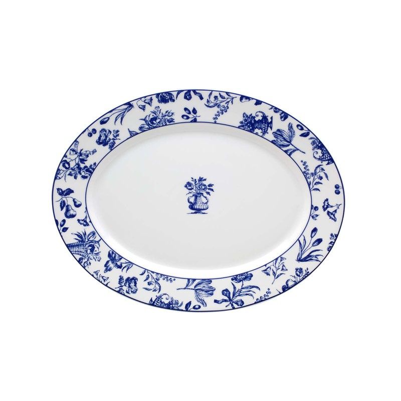 Piatto Ovale Marblechic Linea Mediterranea - 28x17x3 Cm, Rosa Glicine, Per Tavola Elegante - Foto 2