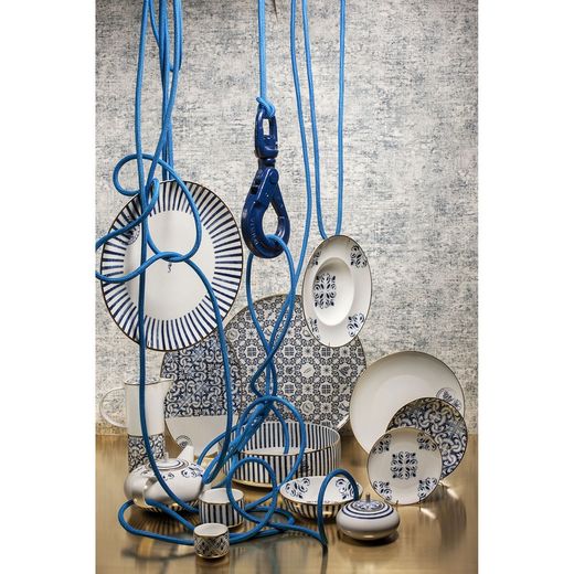 Plat ovale moyen en porcelaine Transatlântica, 33,8x21x2,5 cm