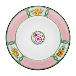 Assiette à dessert en porcelaine multicolore, 21,6 x 21,6 x 2,6 cm | Hérança