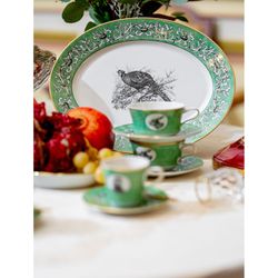 Petit plat ovale en porcelaine Casa de Alba, 35,8x27,3x2,9 cm