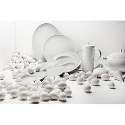 Oval platter Small porcelain Dome Whité, 34.7x26.5x2.8 cm