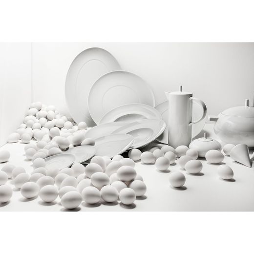 Oval platter Small porcelain Dome Whité, 34.7x26.5x2.8 cm