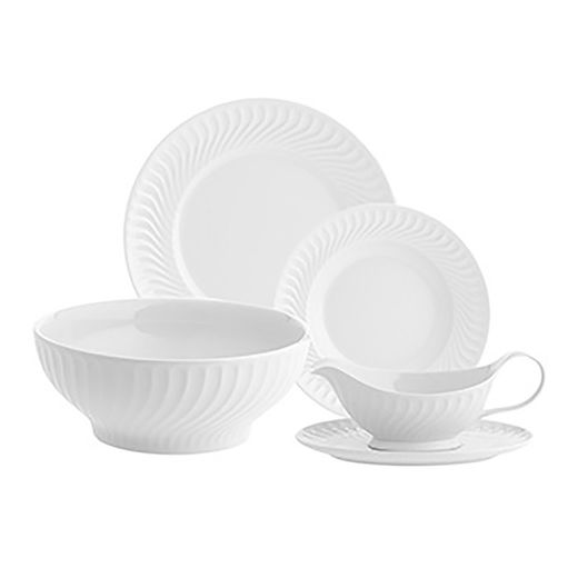 Sagres porcelain flat round dish, Ø32.6x4.4 cm