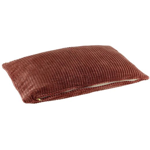 Funda de cojín de algodón orgánico marrón, 40 x 60 cm