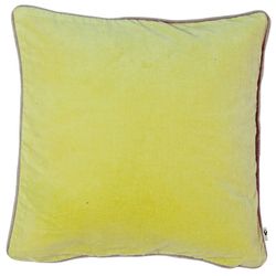 Lemon yellow velvet cushion cover 45 x 45 cm