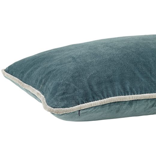 Funda de cojín de terciopelo en aguamarina, 60 x 1 x 30 cm | Lake