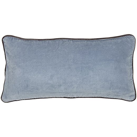 Funda de cojín de terciopelo en azul, 60 x 0,5 x 30 cm | Ice