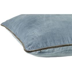 Ice blue velvet cushion cover 45 x 45 cm