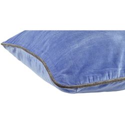 Fodera per cuscino in velluto blu regata 45 x 45 cm
