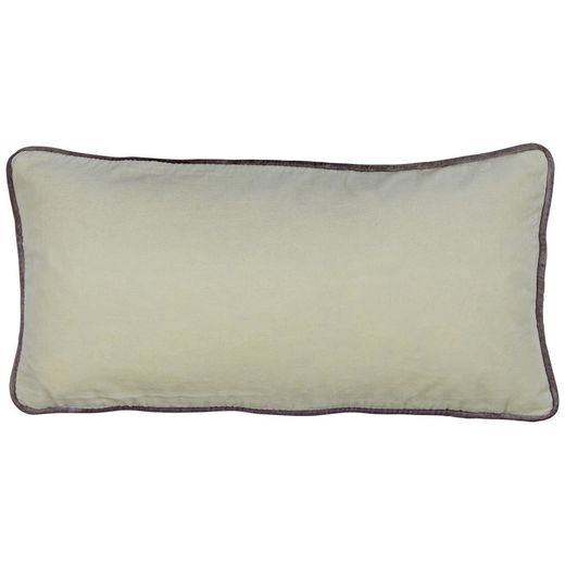 Housse de coussin en velours blanc cassé 30 x 60 cm
