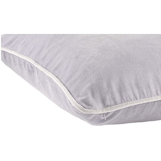 Capa de almofada de veludo cinza lavanda 60 x 60 cm