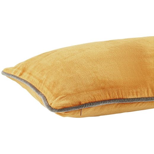Housse de coussin velours orange foncé 30 x 60 cm