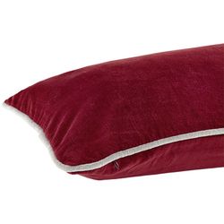 Red velvet cushion cover 30 x 60 cm