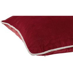 Set of 2 red velvet cushion covers