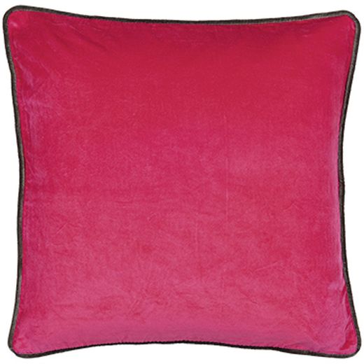 Funda de cojín de terciopelo rosa fucsia, 60 x 60 cm