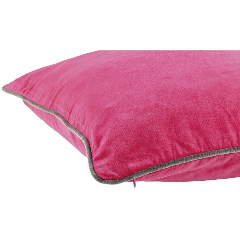 Spelen met nadering Onleesbaar Kussenhoes van fuchsia roze fluweel 60 x 60 cm — Qechic