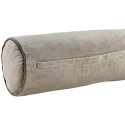 Velvet roll cushion cover sand 22 x 60 cm