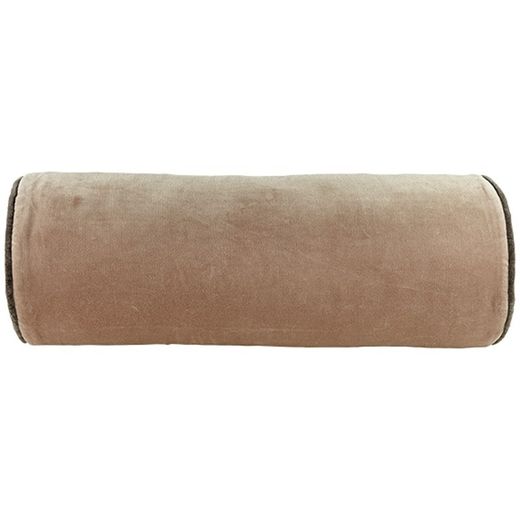 Coussin en rouleau velours bronze 22 x 60 cm