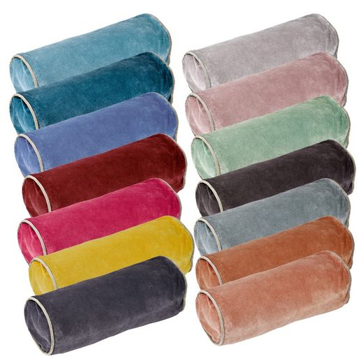 Capa de almofada de veludo de rolo malva 22 x 60 cm