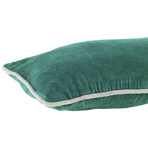 Housse de coussin velours vert émeraude 30 x 60 cm