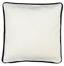 Funda de cojín de terciopelo y algodón orgánico negro/gris, 45 x 45 cm