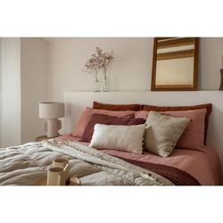 Linen and cotton duvet cover in blush pink | Linco