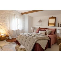 Linen and cotton duvet cover in blush pink | Linco