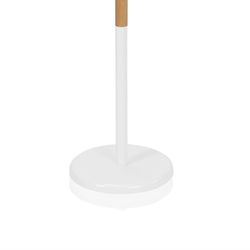 Suporte de manobrista em madeira e metal branco, 46 x 28 x 113 cm