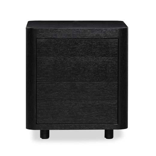 GAND | Table de chevet en bois noir 55 x 55 x 50 cm