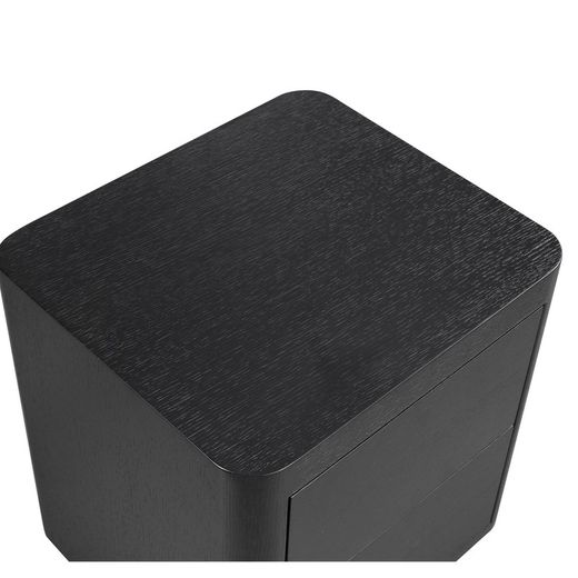 GAND | Table de chevet en bois noir 55 x 55 x 50 cm