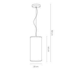 GEMINIC - Suspension en verre de champagne, Ø 20 x H 160 cm