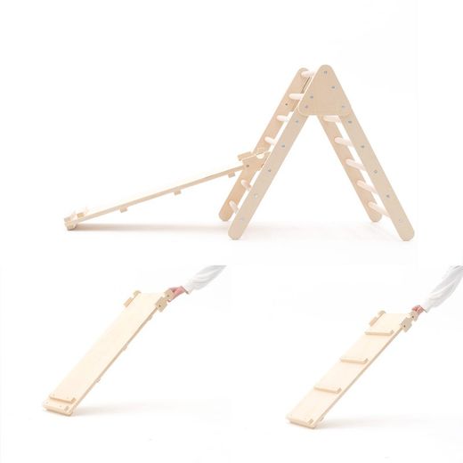 Gimnasio infantil montessori de madera en natural, 66 x 84,5 x 73,2 cm | Climb