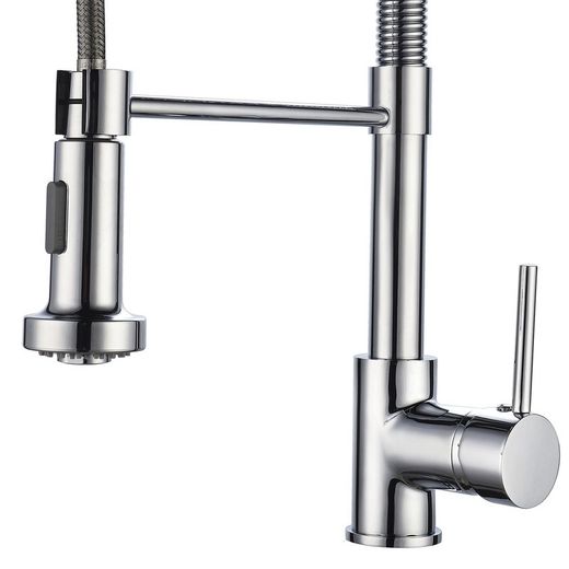 Robinet de cuisine en laiton et acier argenté, 5 x 27 x 41 cm | Dock