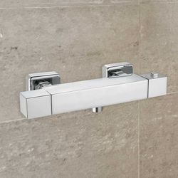 Brass shower faucet in silver, 26.3 x 7.1 x 7.1 cm | Chillout