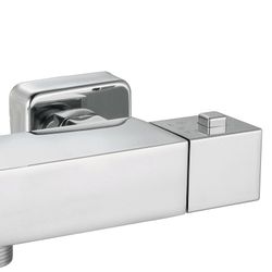 Brass shower faucet in silver, 26.3 x 7.1 x 7.1 cm | Chillout