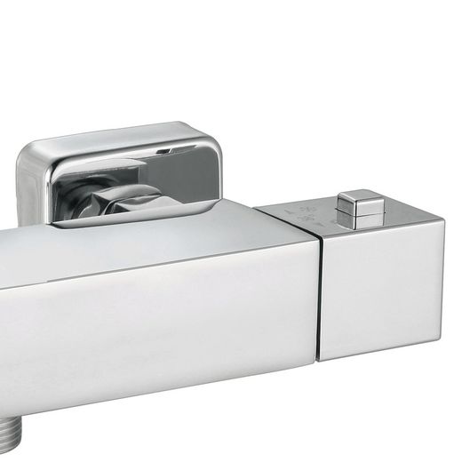 Brass shower faucet in silver, 26.3 x 7.1 x 7.1 cm | Chillout