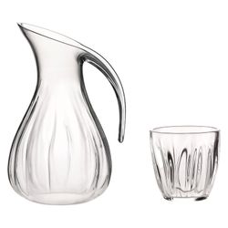 Set di brocche GUZZINI e 6 bicchieri trasparenti, 26,5 / 9,2 cm