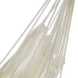 Hängmatta med beige bomullsfransar, 100x60x128cm