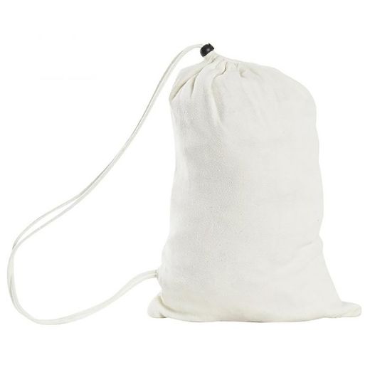 Hamac à franges en coton beige, 200x60x130cm