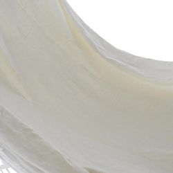 Hamac à franges en coton beige, 200x60x130cm