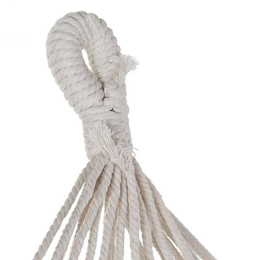 Hamac à franges en coton rose, 255x80x28cm