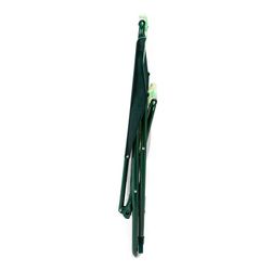 Silla de Playa Plegable de Acero y Tela Verde, 62x60x105 cm