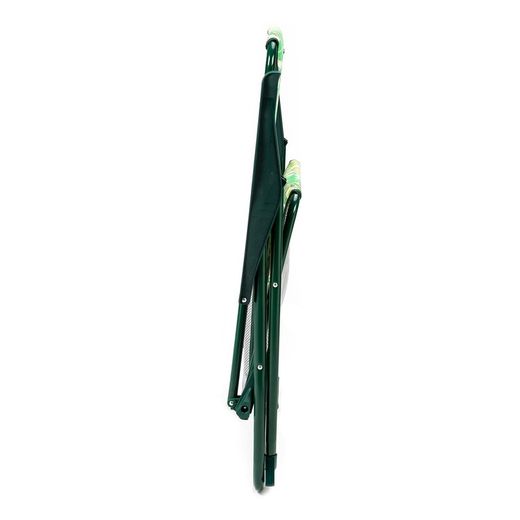 Silla de Playa Plegable de Acero y Tela Verde, 62x60x105 cm