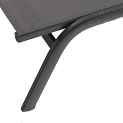 Hängmatta av aluminium och textilen i antracit, 201 x 60 x 34-101 cm | Galt