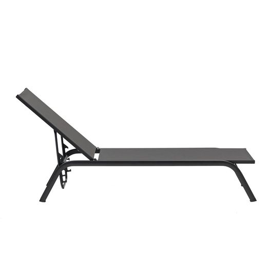 Hängmatta av aluminium och textilen i antracit, 201 x 60 x 34-101 cm | Galt