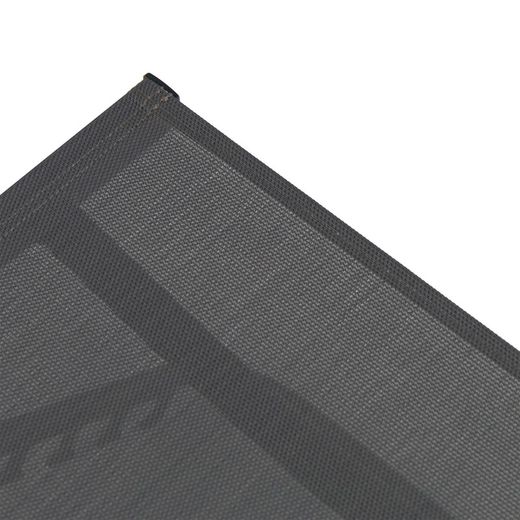 Hängmatta av aluminium och textilen i antracit, 201 x 60 x 34-101 cm | Galt