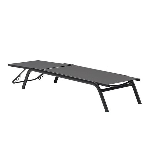 Hängmatta av aluminium och textilen i antracit, 201 x 60 x 34-101 cm | Galt