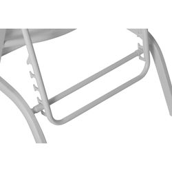 Hängmatta i aluminium och textil i vitt, 201 x 60 x 34-101 cm | Galt