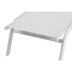 Hängmatta i aluminium och textil i vitt, 201 x 60 x 34-101 cm | Galt